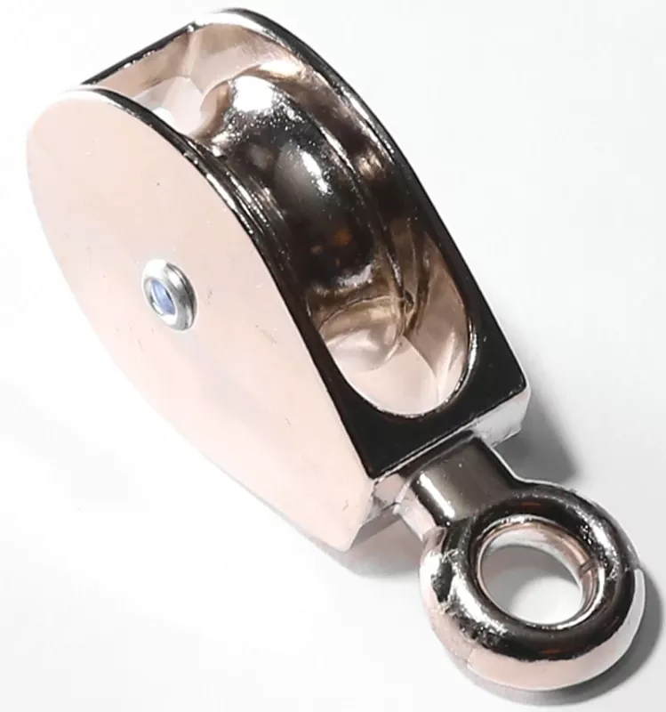 1/2 In. Diameter Electro-plated Iron Fixed Eye Single Eye Pulley