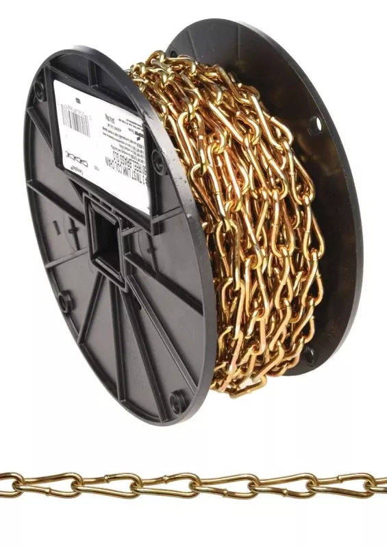 #3 Brass Coil Chain, 50 Ft.