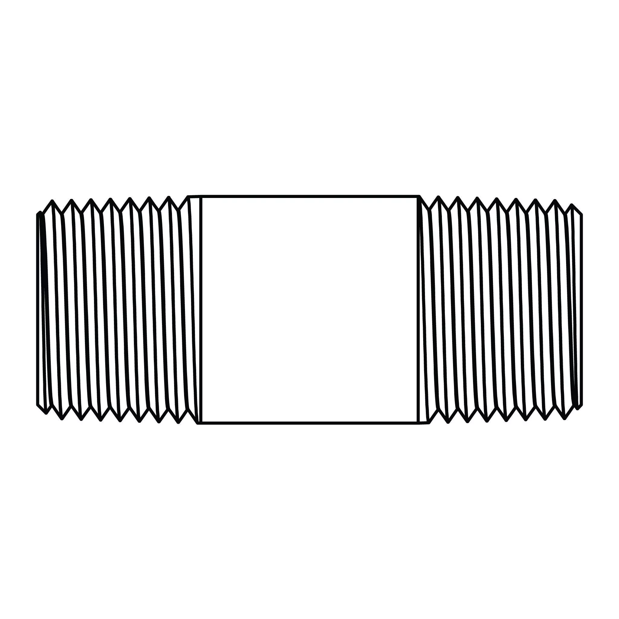 3327-02-02-6.0 Long Pipe Nipple, Brass