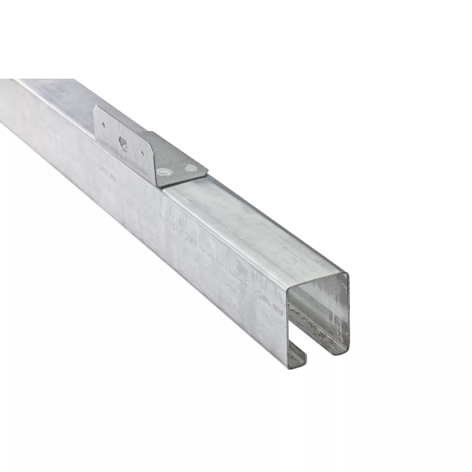 Galvanized Steel Face Mount Box Rail 8 Ft, 450 Lb Capacity, 1 Pk