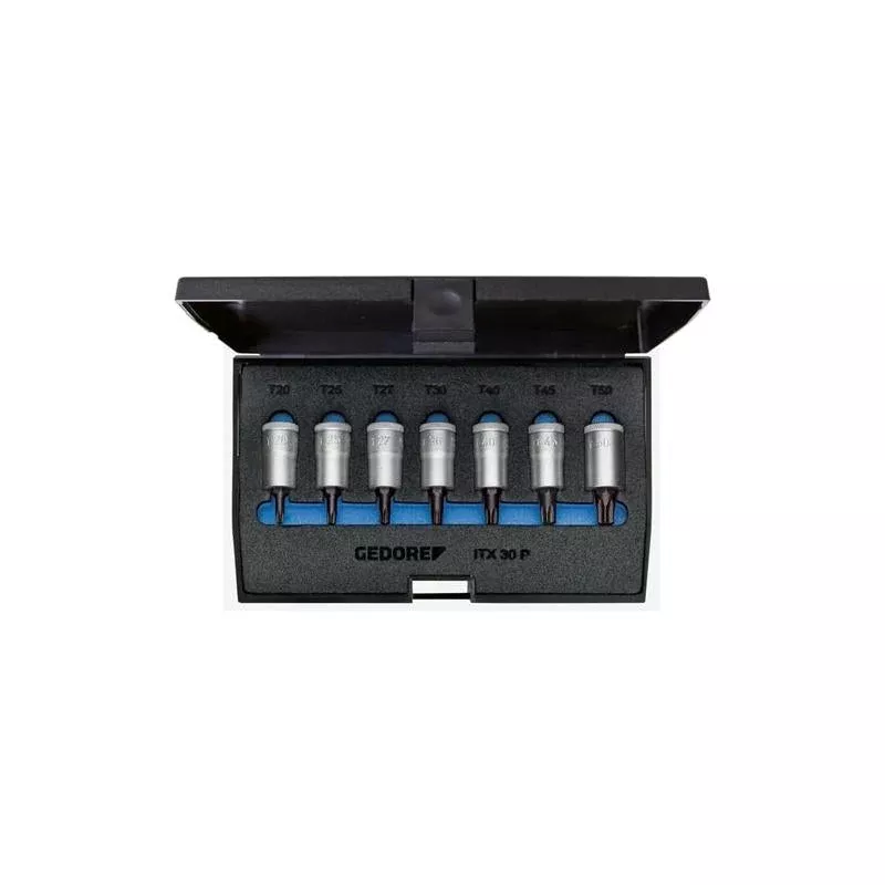 Gedore 1509926 Screwdriver bit socket set 3/8" 7 pcs TORX T20-50