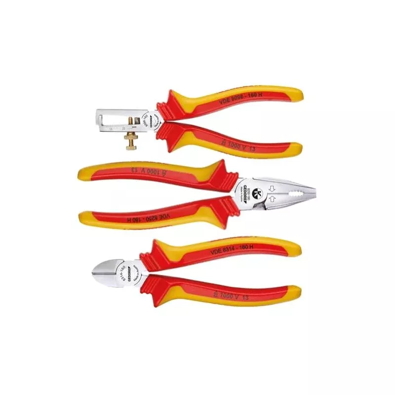 Gedore 1708244 VDE Pliers set 3 pcs