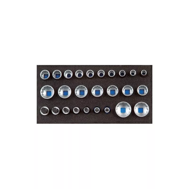 Gedore 2308916 Socket Set 1/2 Inch, UD Profile, In 1/3 Check-Tool Module