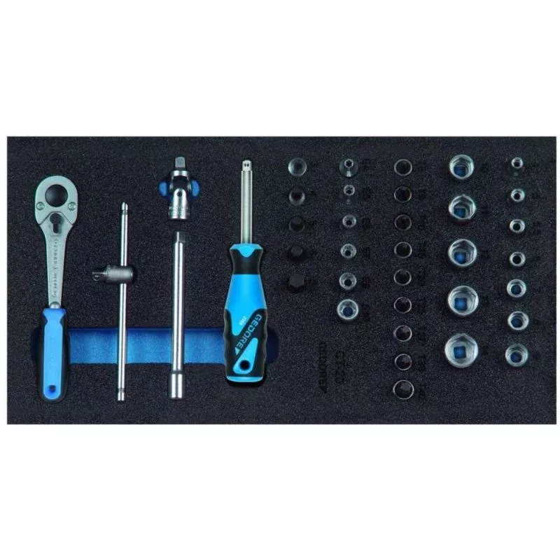 Gedore 2308967 Socket set 1/4 Inch in 1/3 Check-Tool module