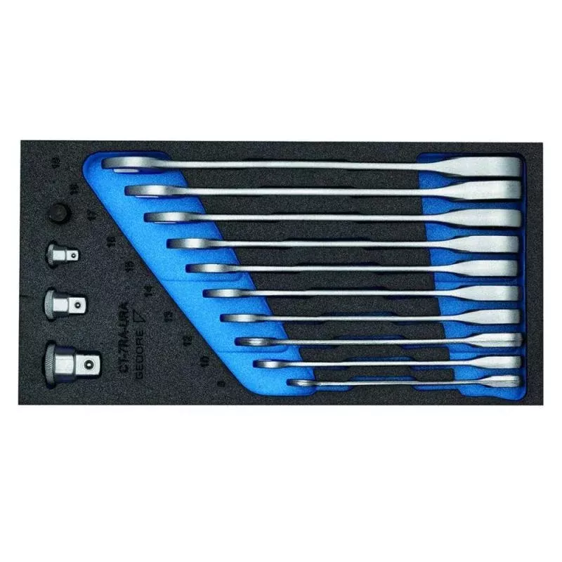 Gedore 2327686 Combination ratchet spanner set in 1/3 Check-Tool module