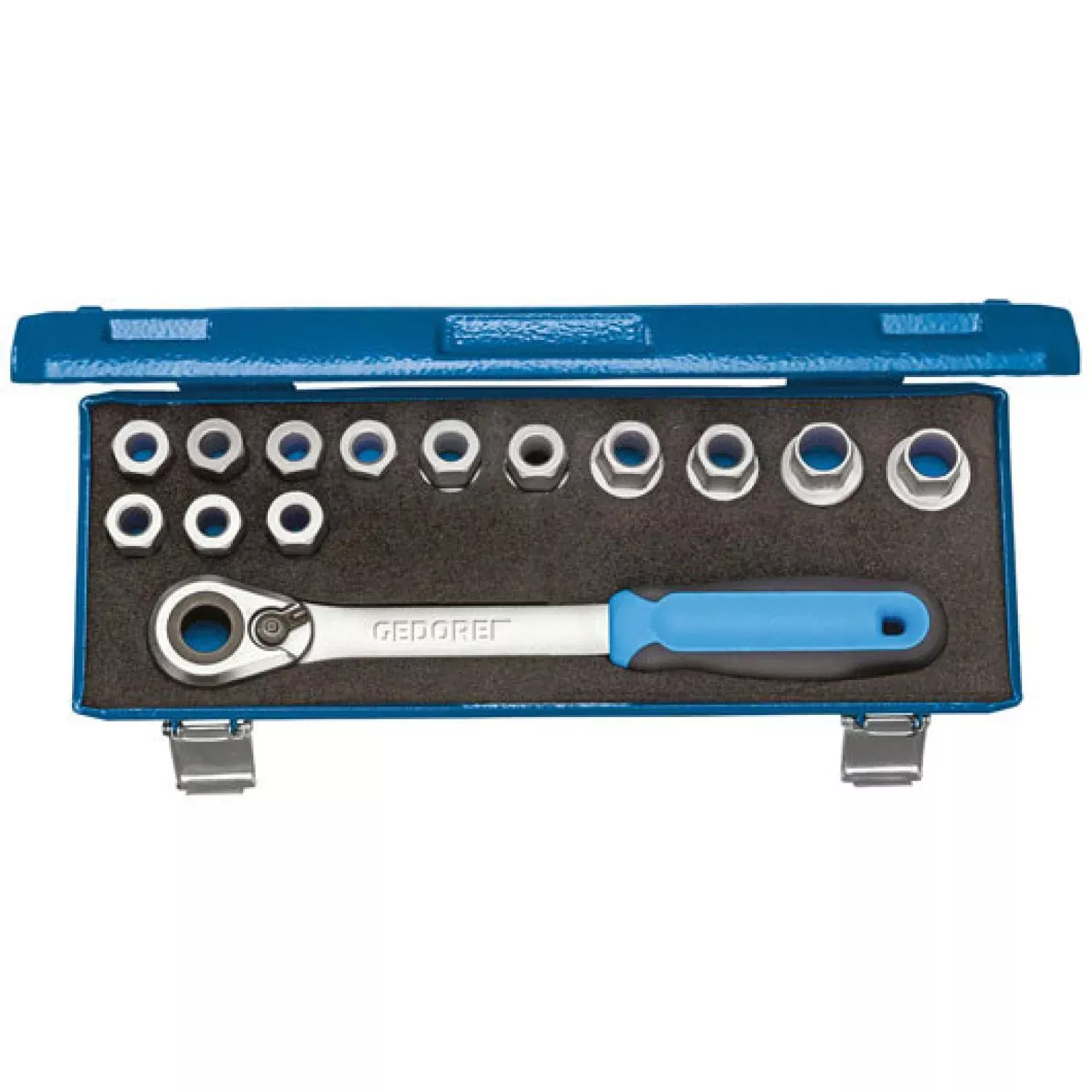 Gedore 2521563 Socket Set 1/2 Inch 14 Pcs 10-24 mm