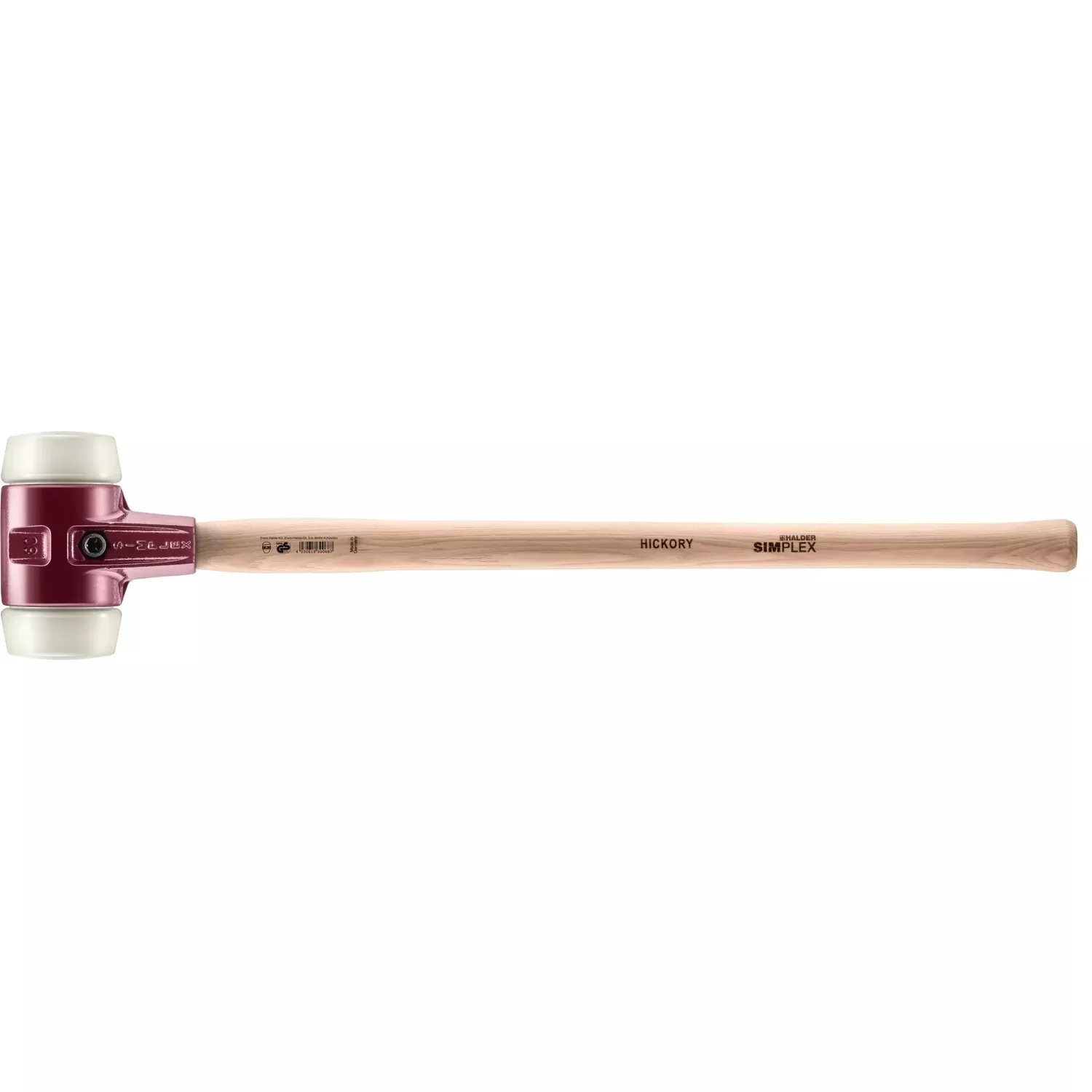 Halder 3008.081 Simplex Sledgehammer with Nylon Inserts Cast Iron Housing and Hickory Handle