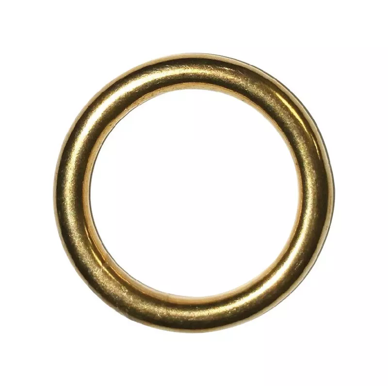 Jumbo Polished Brass Silver Solid Brass 2 In. L Ring 1 Pk, Model 7b-2