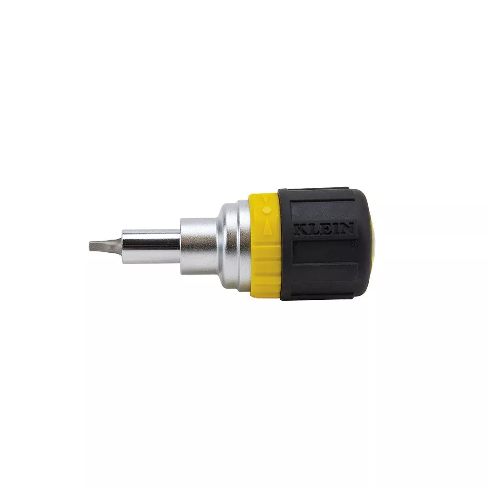 Klein Tools 32594 6-in-1 Screwdriver, Stubby, Square Recess