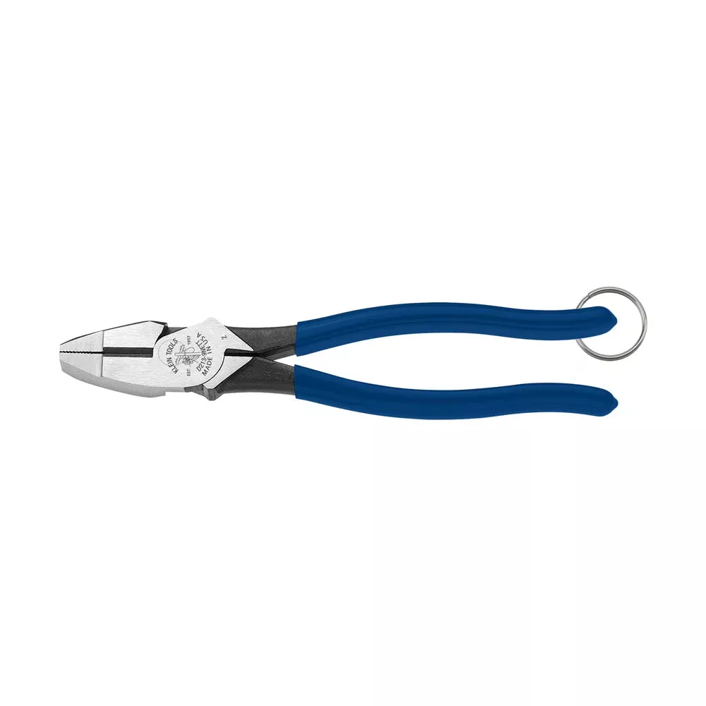 Klein Tools D213-9NETT Pliers, High Leverage Side Cutters, Tether Ring