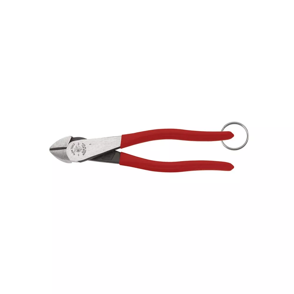 Klein Tools D228-8TT Diagonal-Cutting Pliers, High Leverage, Tie Ring, 8"