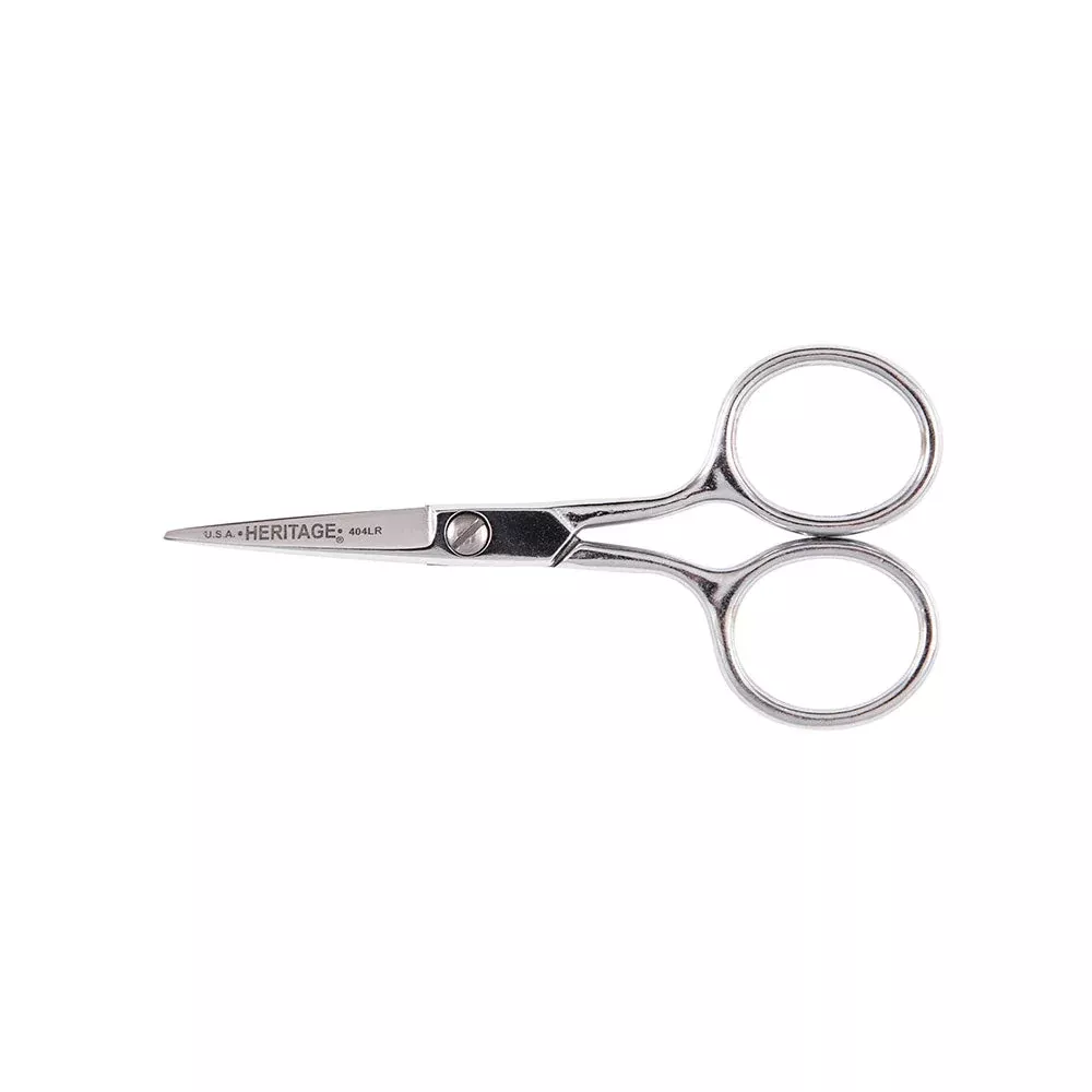 Klein Tools G404LR Embroidery Scissor with Large Ring, 4"