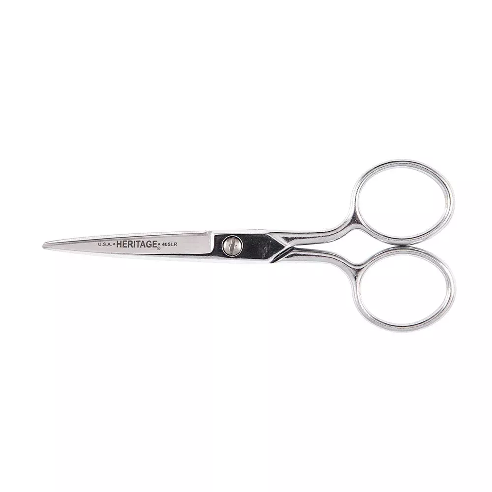 Klein Tools G405LR Embroidery Scissor with Large Ring, 5"