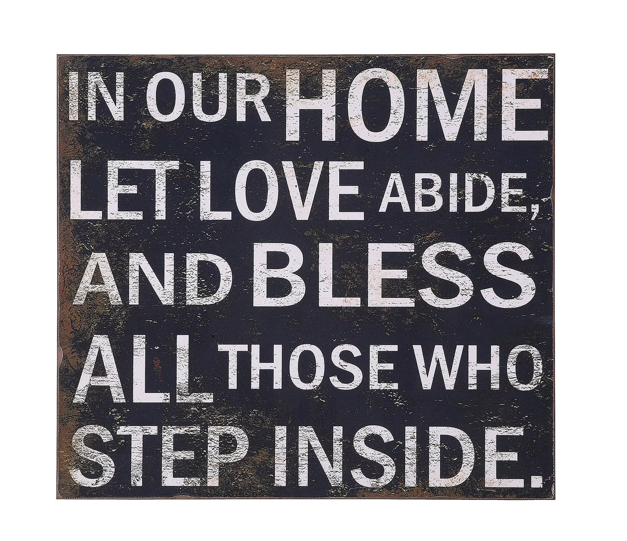 "let love abide" sign