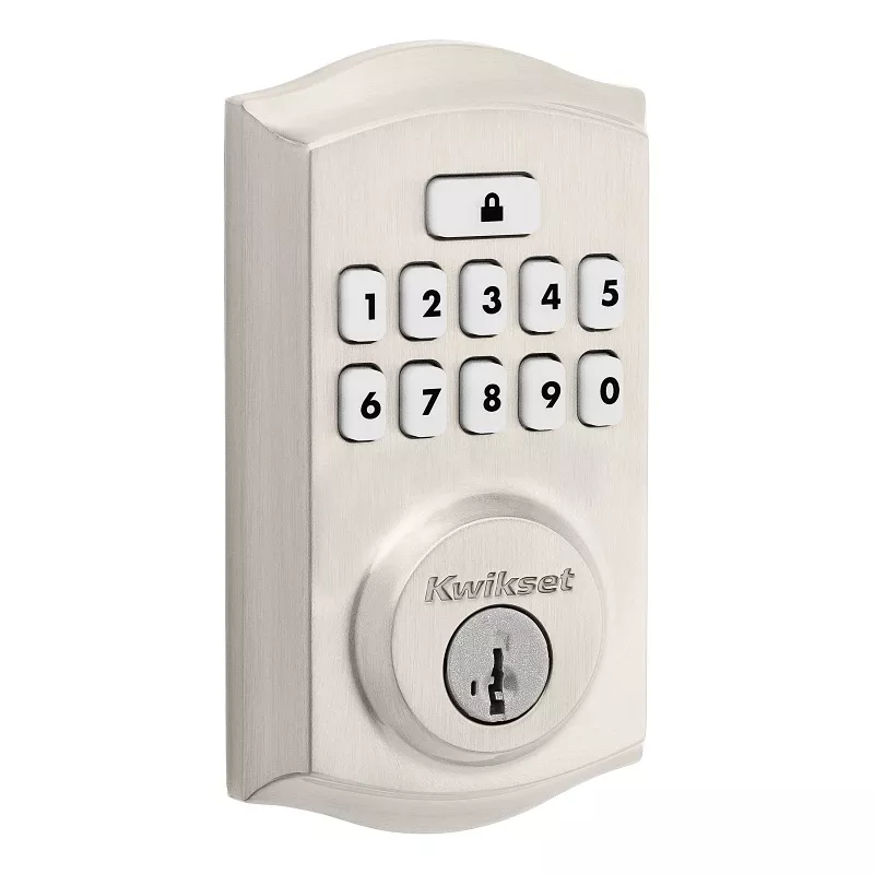 SmartCode Electronic Deadbolt Lock, Satin Nickel
