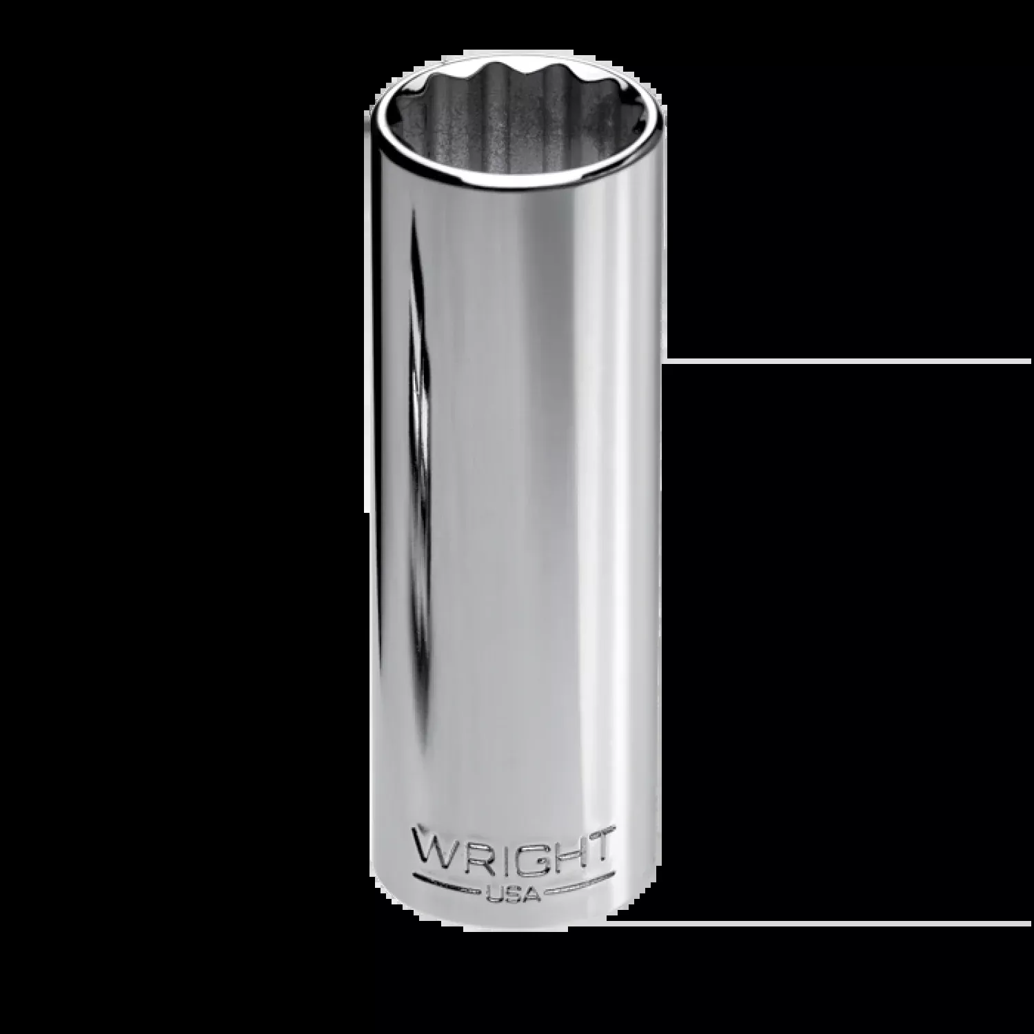 Wright Tool 2609 1/4 Inch Drive 12 Point Deep Socket, 9/32 Inch