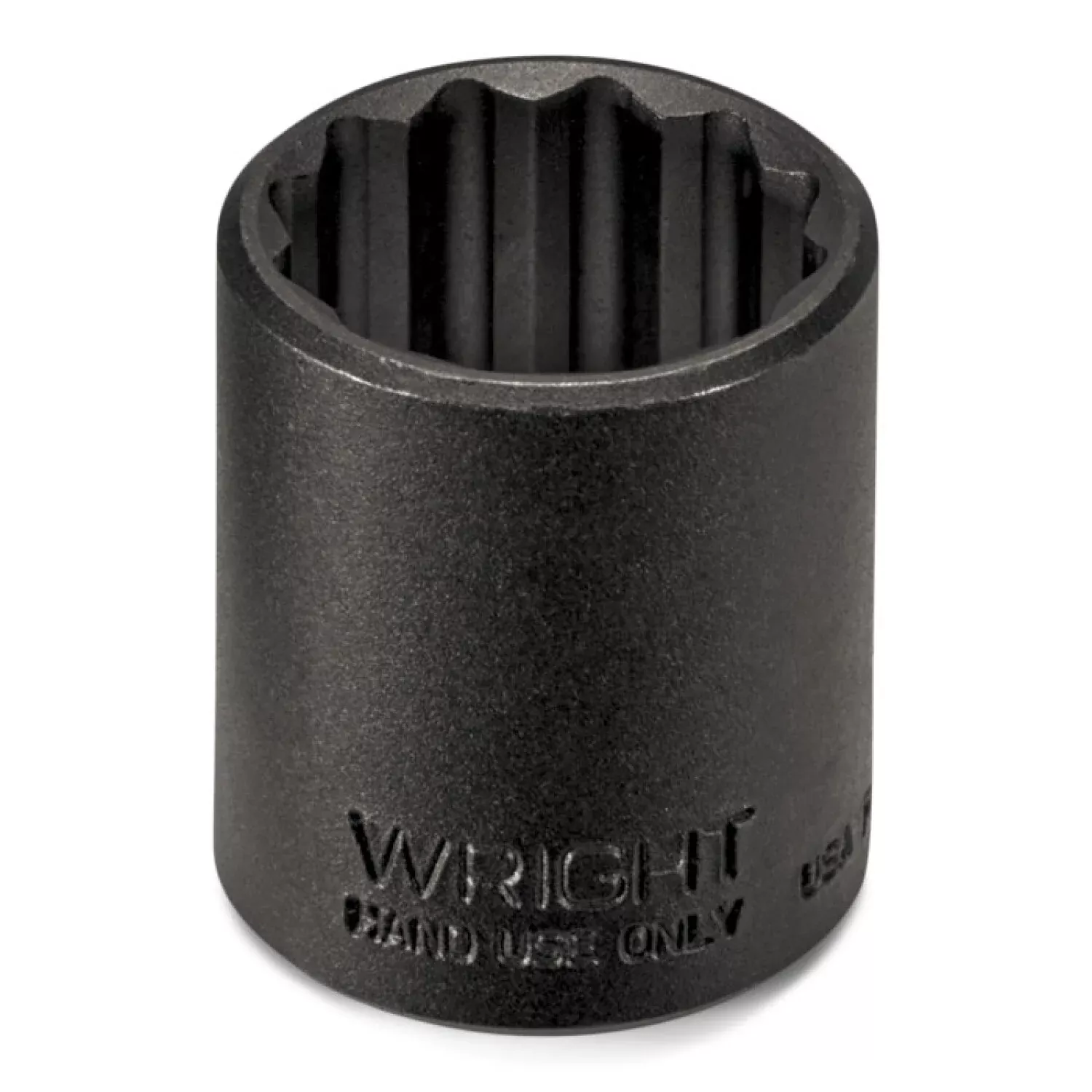 Wright Tool 34130 1/2" Drive 12 Point Standard Black Industrial Socket