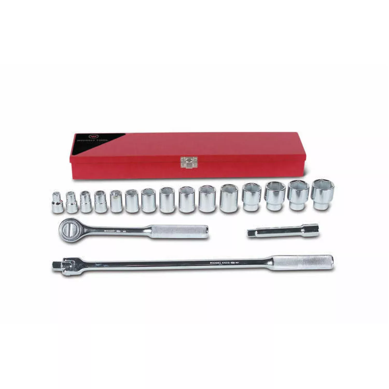 Wright Tool 423 1/2" Drive 6 Point Standard Socket Set 18 Piece