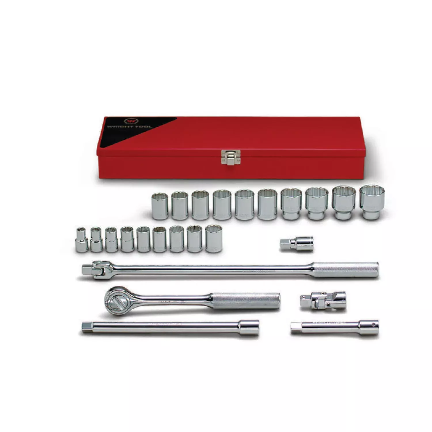Wright Tool 424 12-Point Standard Socket Set 25 Piece