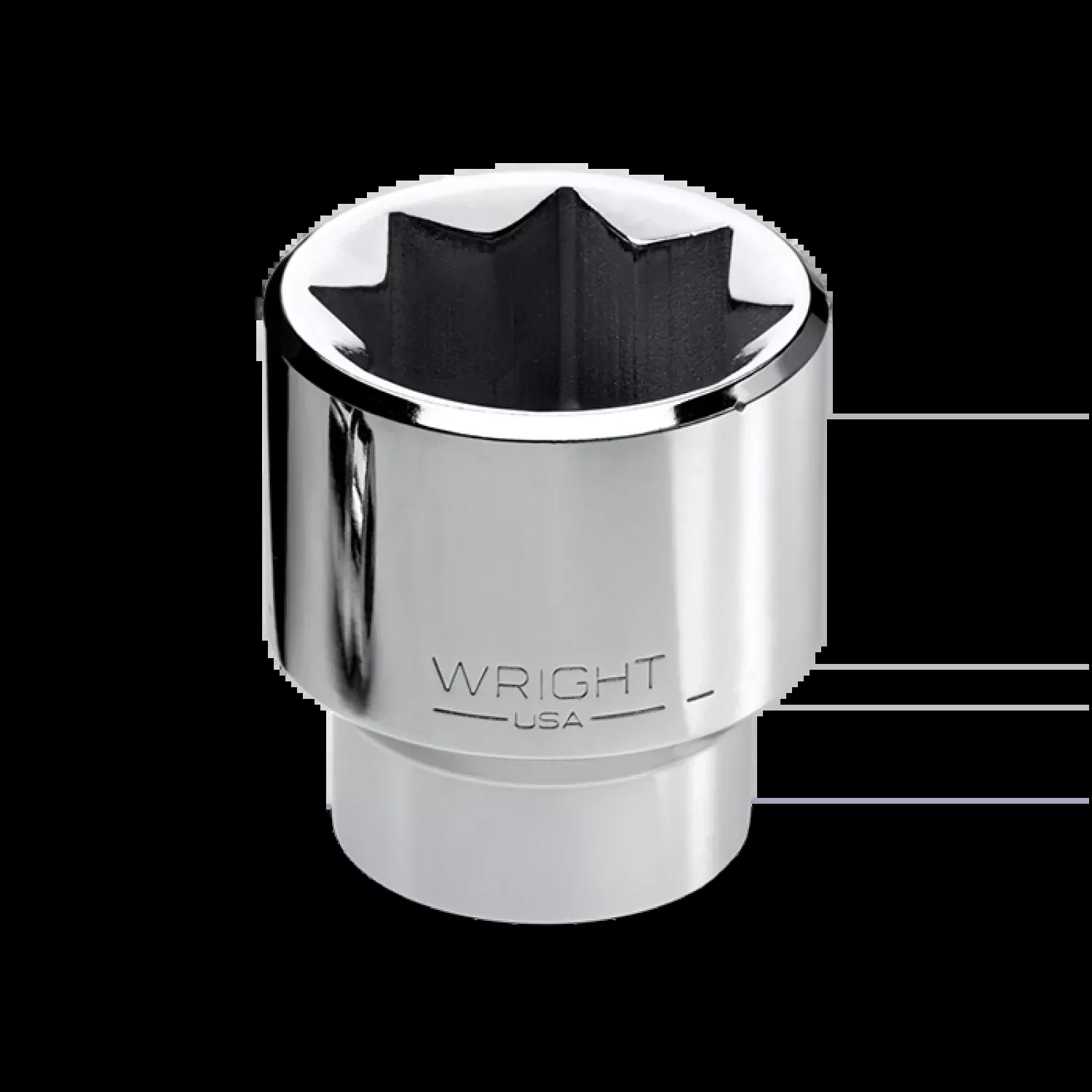Wright Tool 4330 Square 1/2 Inch Drive 8 Point Standard Socket