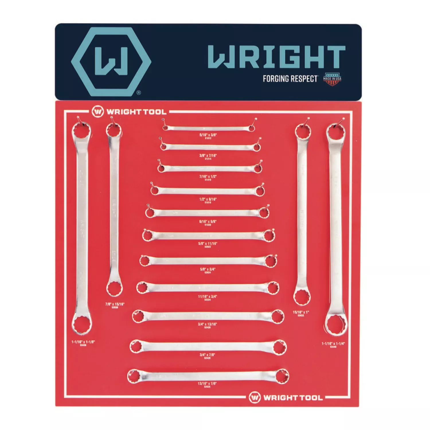 Wright Tool D942 Fractional 12-Point Double Box End Wrenches